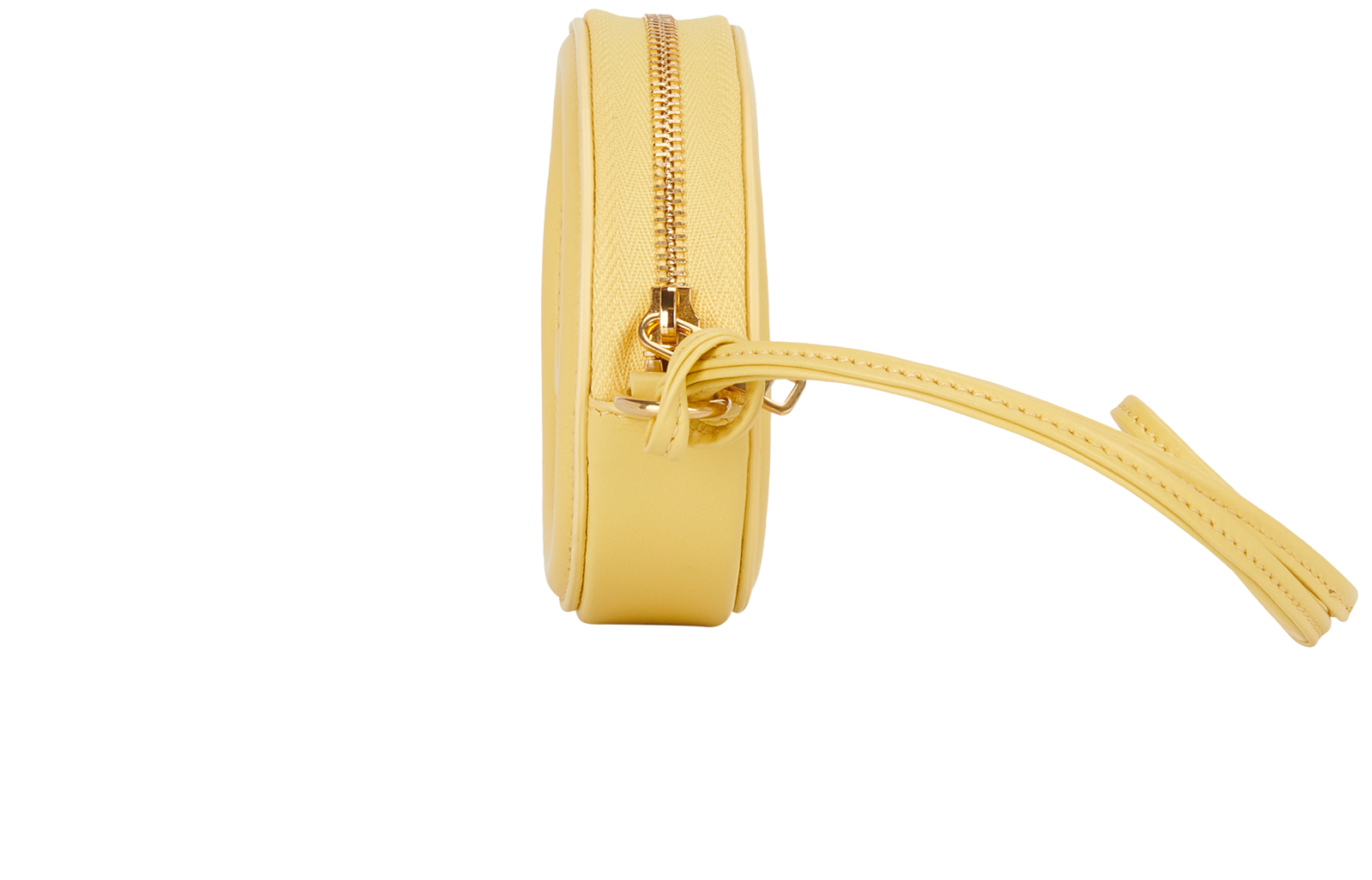 Celine Triomphe Oval Coin Purse, &pound;295, Accessories, Yellow, Leather, Side view